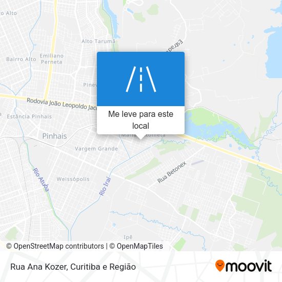 Rua Ana Kozer mapa