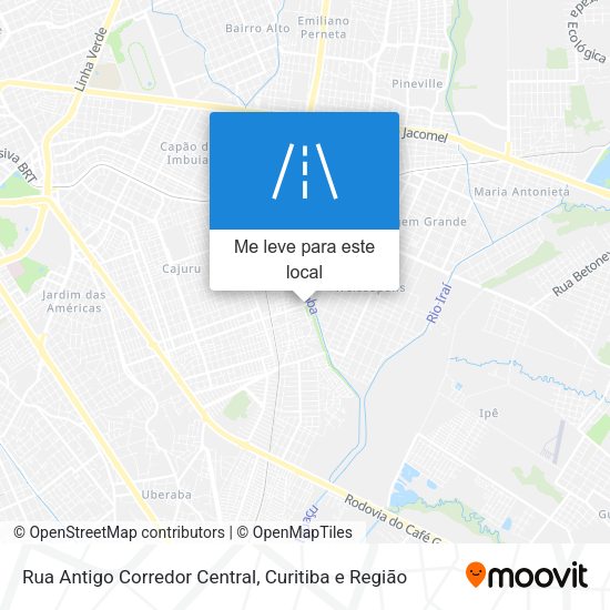 Rua Antigo Corredor Central mapa