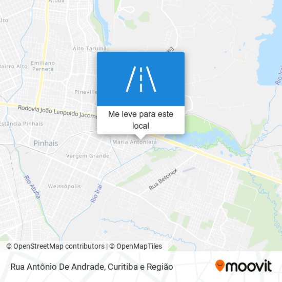 Rua Antônio De Andrade mapa