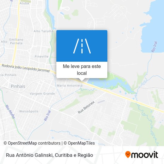 Rua Antônio Galinski mapa