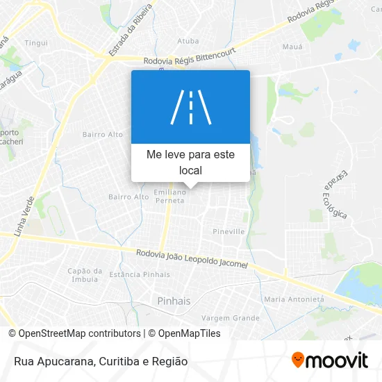 Rua Apucarana mapa