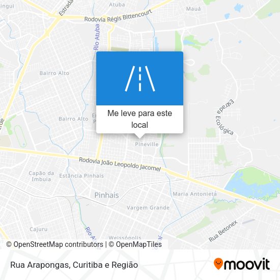 Rua Arapongas mapa