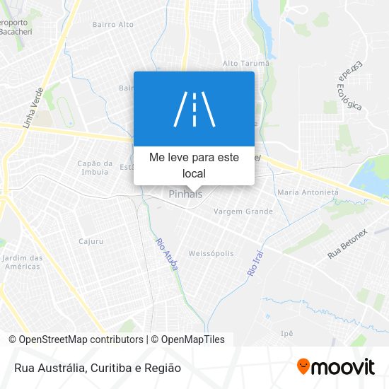 Rua Austrália mapa