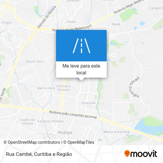 Rua Cambé mapa