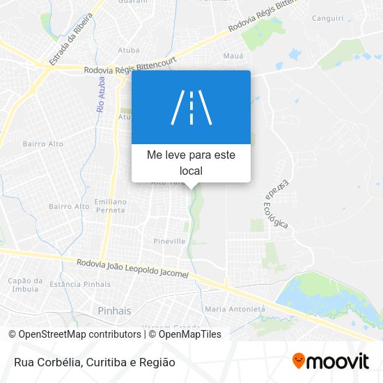Rua Corbélia mapa