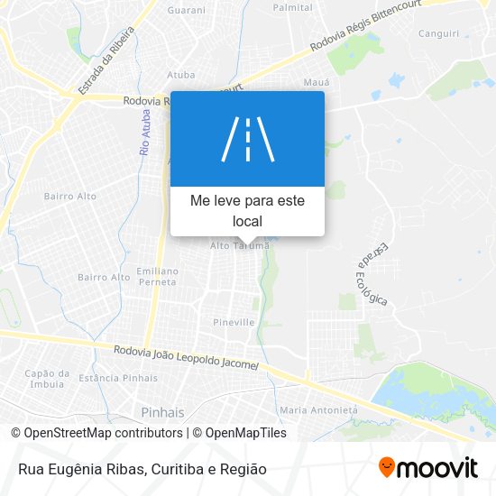 Rua Eugênia Ribas mapa