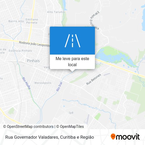 Rua Governador Valadares mapa