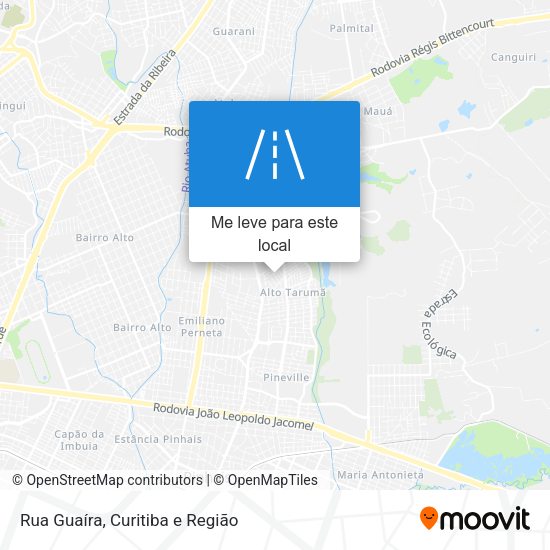 Rua Guaíra mapa