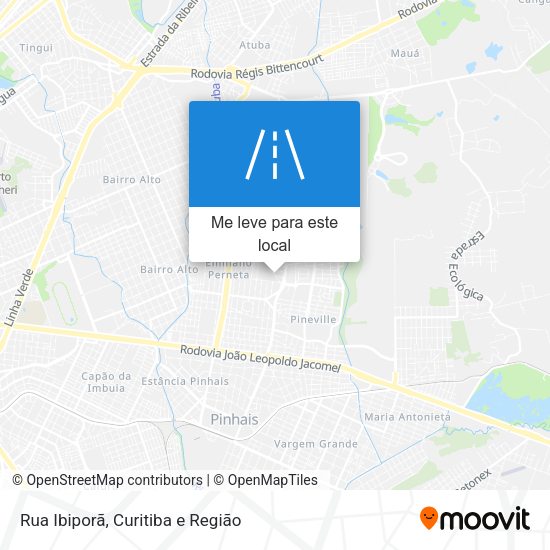 Rua Ibiporã mapa