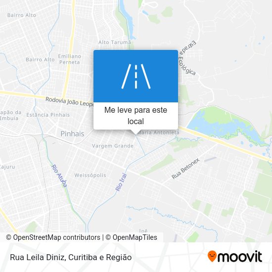 Rua Leila Diniz mapa