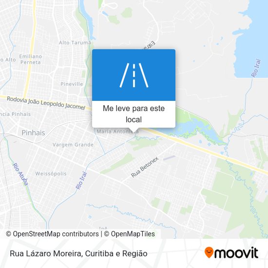 Rua Lázaro Moreira mapa