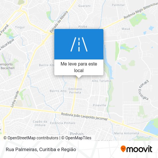 Rua Palmeiras mapa