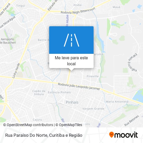 Rua Paraíso Do Norte mapa