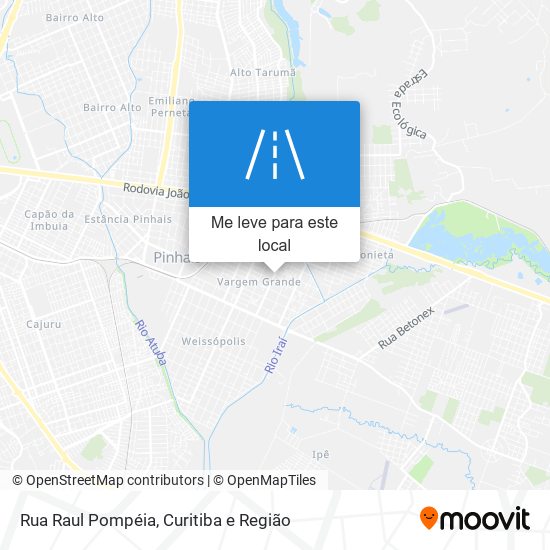 Rua Raul Pompéia mapa