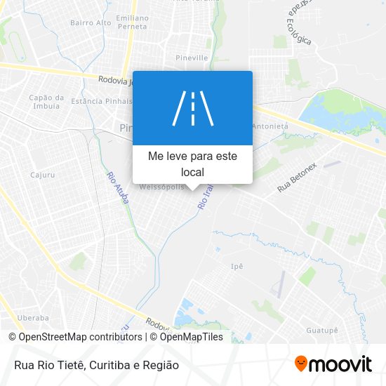 Rua Rio Tietê mapa