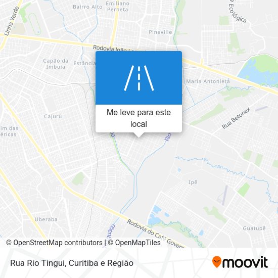 Rua Rio Tingui mapa
