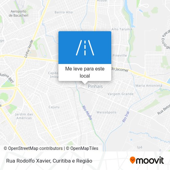 Rua Rodolfo Xavier mapa