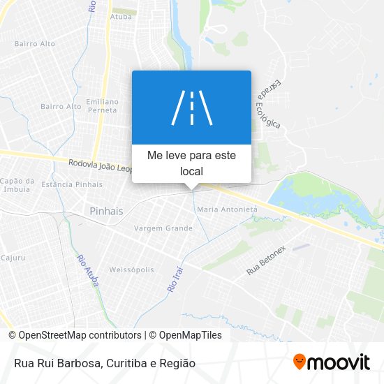 Rua Rui Barbosa mapa
