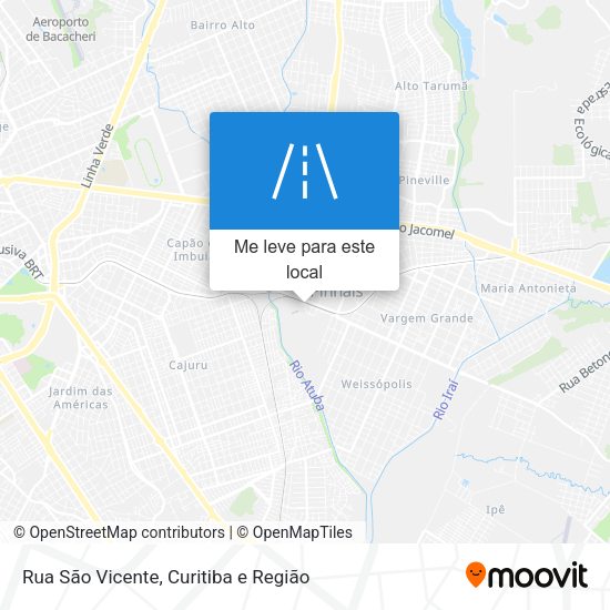 Rua São Vicente mapa