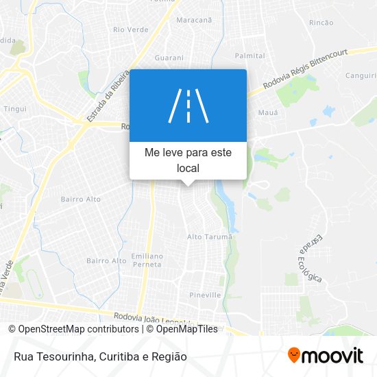 Rua Tesourinha mapa