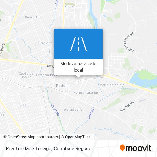 Rua Trindade Tobago mapa