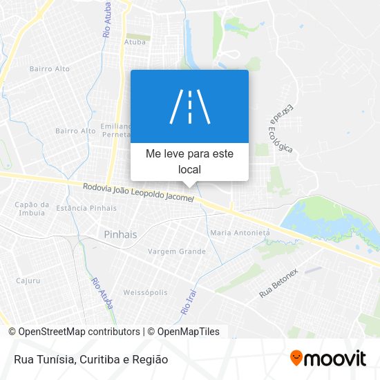 Rua Tunísia mapa