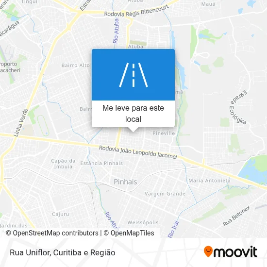 Rua Uniflor mapa