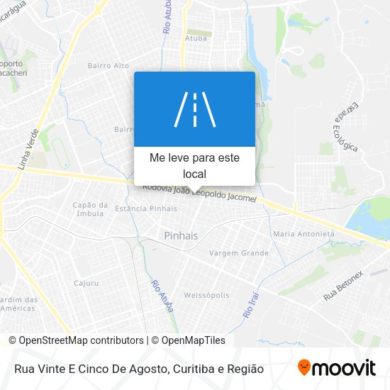 Rua Vinte E Cinco De Agosto mapa
