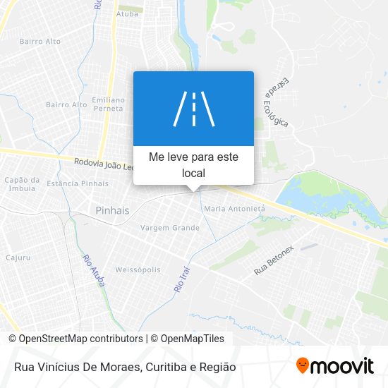 Rua Vinícius De Moraes mapa