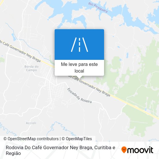 Rodovia Do Café Governador Ney Braga mapa