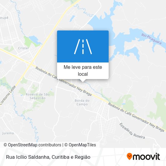 Rua Icílio Saldanha mapa