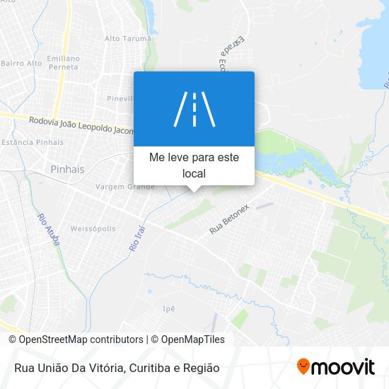 Rua União Da Vitória mapa
