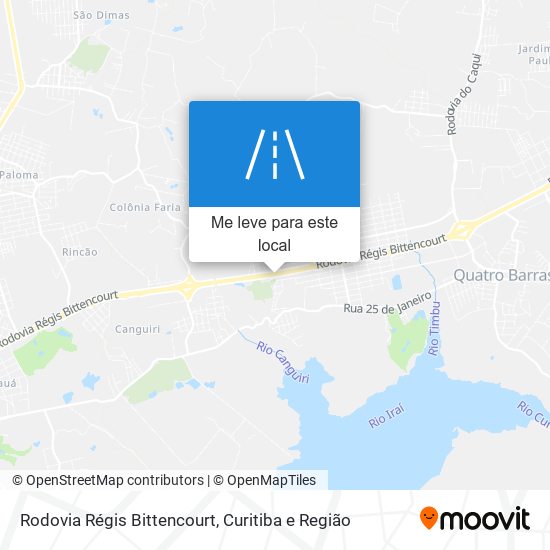 Rodovia Régis Bittencourt mapa