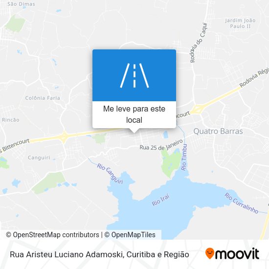 Rua Aristeu Luciano Adamoski mapa