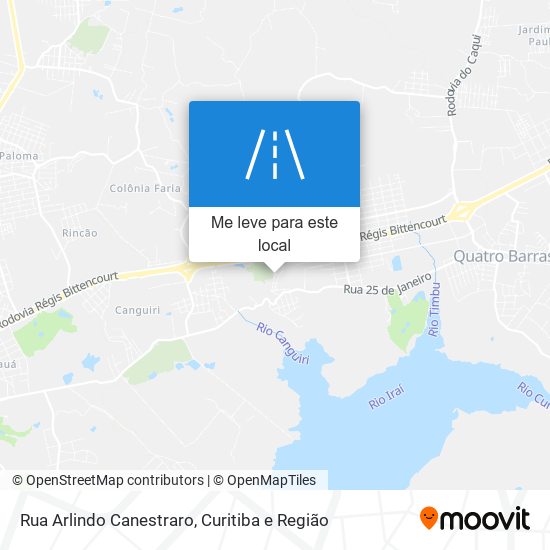 Rua Arlindo Canestraro mapa