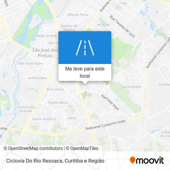 Ciclovia Do Rio Ressaca mapa