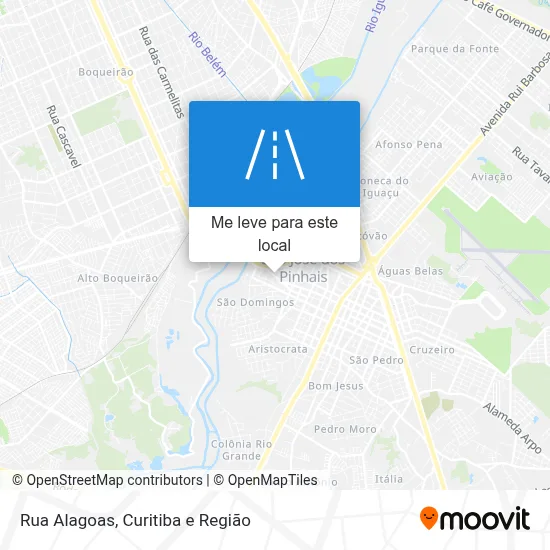 Rua Alagoas mapa