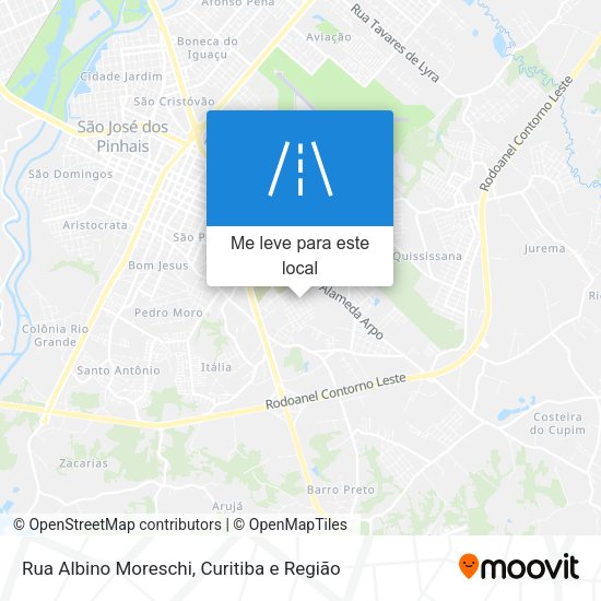 Rua Albino Moreschi mapa