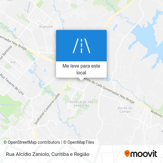 Rua Alcídio Zaniolo mapa