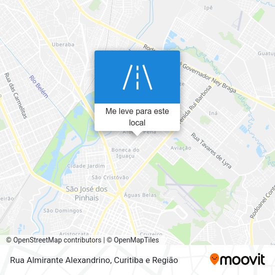 Rua Almirante Alexandrino mapa