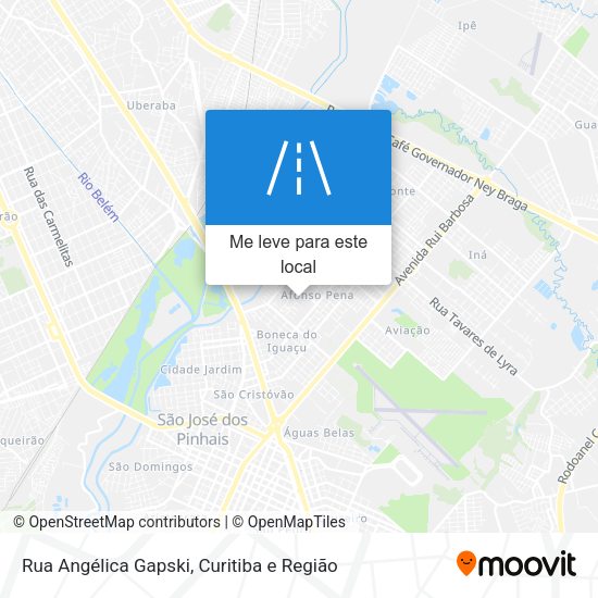 Rua Angélica Gapski mapa