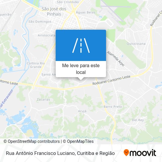 Rua Antônio Francisco Luciano mapa