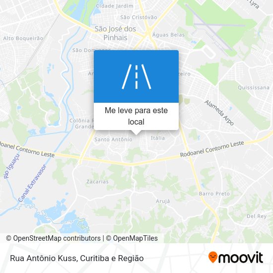 Rua Antônio Kuss mapa
