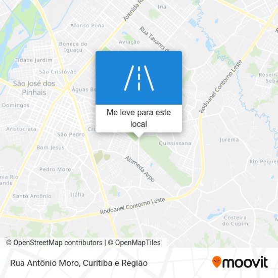 Rua Antônio Moro mapa
