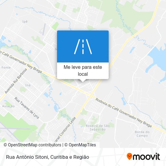 Rua Antônio Sitoni mapa