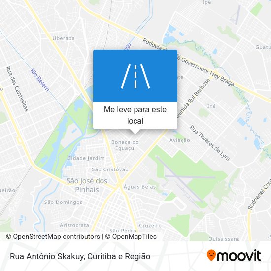 Rua Antônio Skakuy mapa
