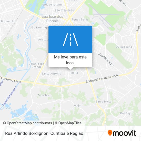 Rua Arlindo Bordignon mapa