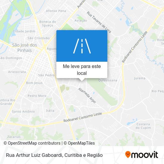 Rua Arthur Luiz Gaboardi mapa