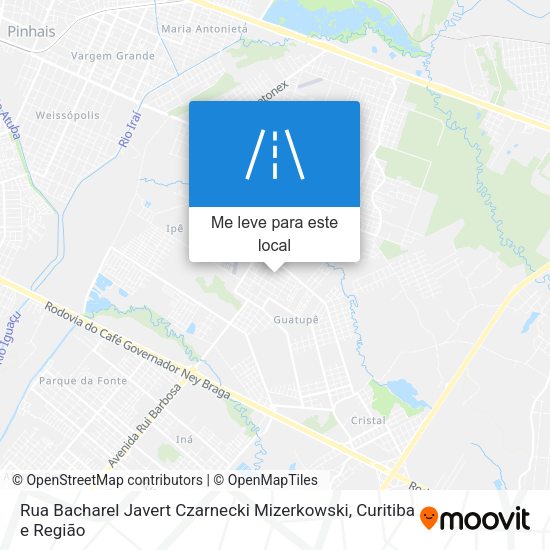 Rua Bacharel Javert Czarnecki Mizerkowski mapa