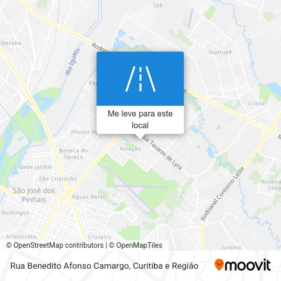Rua Benedito Afonso Camargo mapa